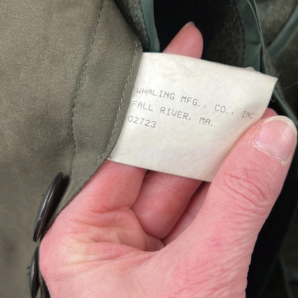 Men's  Newport Harbor Olive Green Trench Coat with Zip-out Wool Liner - Picture 7 of 14